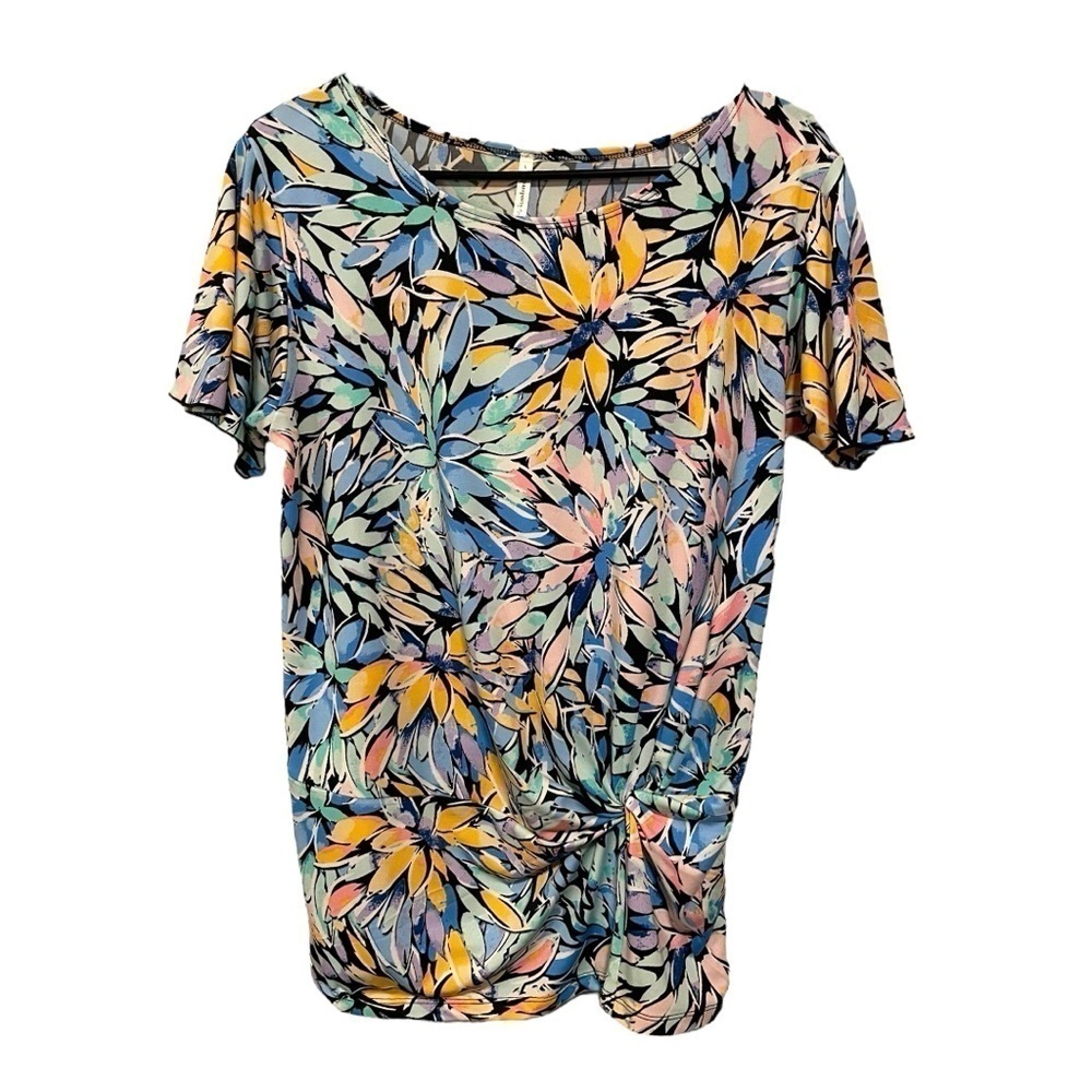 Passport Colorful Floral 2-Piece Skirt and Blouse Vintage style feminine Sz L - Picture 6 of 11